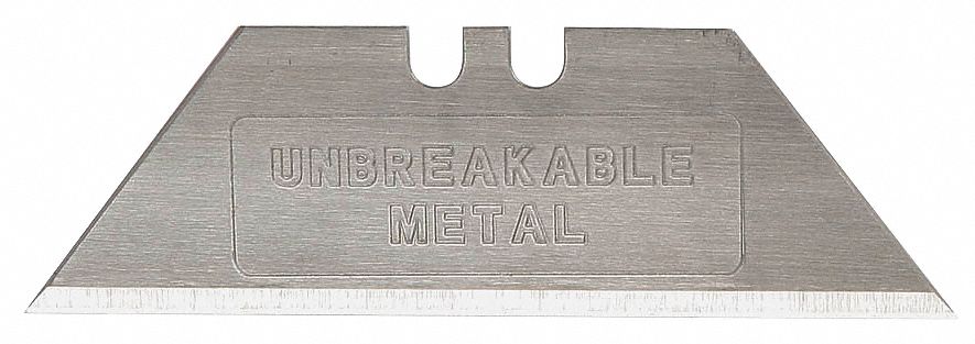 UNBREAKABLE UTILITY BLADE,2-3/8" L,PK5