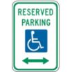 Reserved Parking Signs (With Double Arrow)