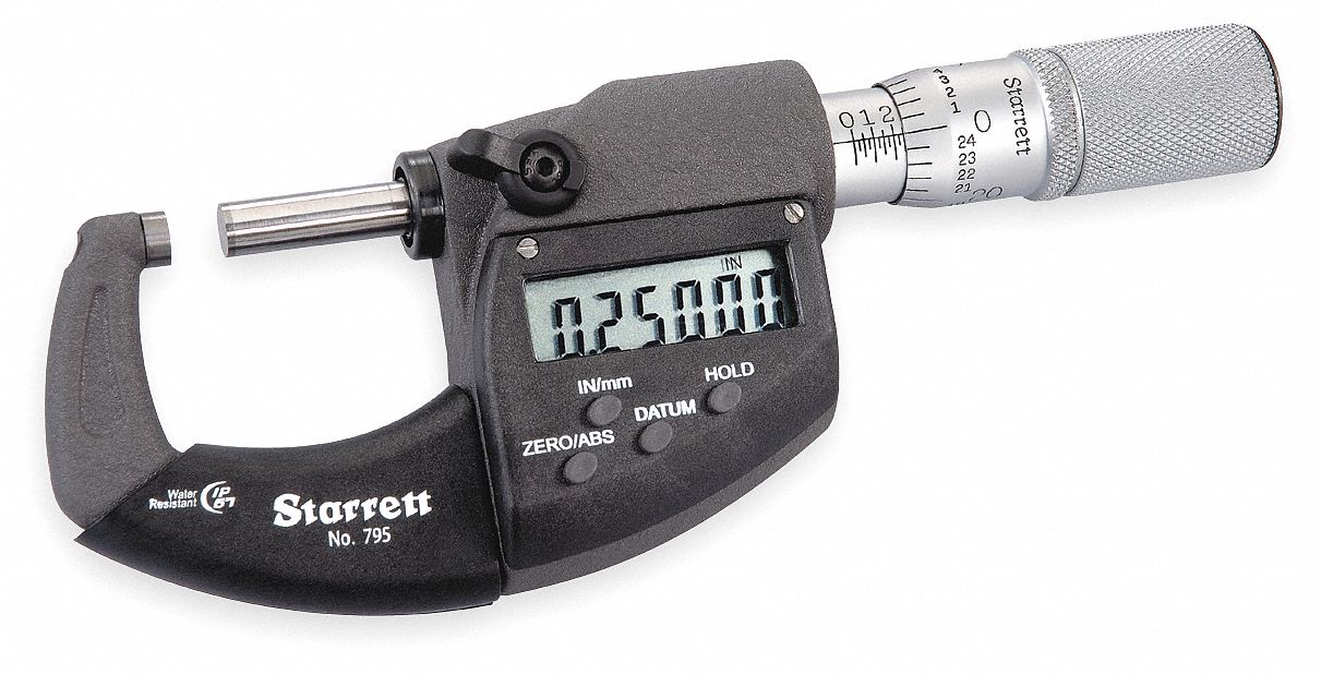 MICROMÈTRE ÉLECTRONIQUE, CONFORMITÉ CE, ÉTUI COMPRIS