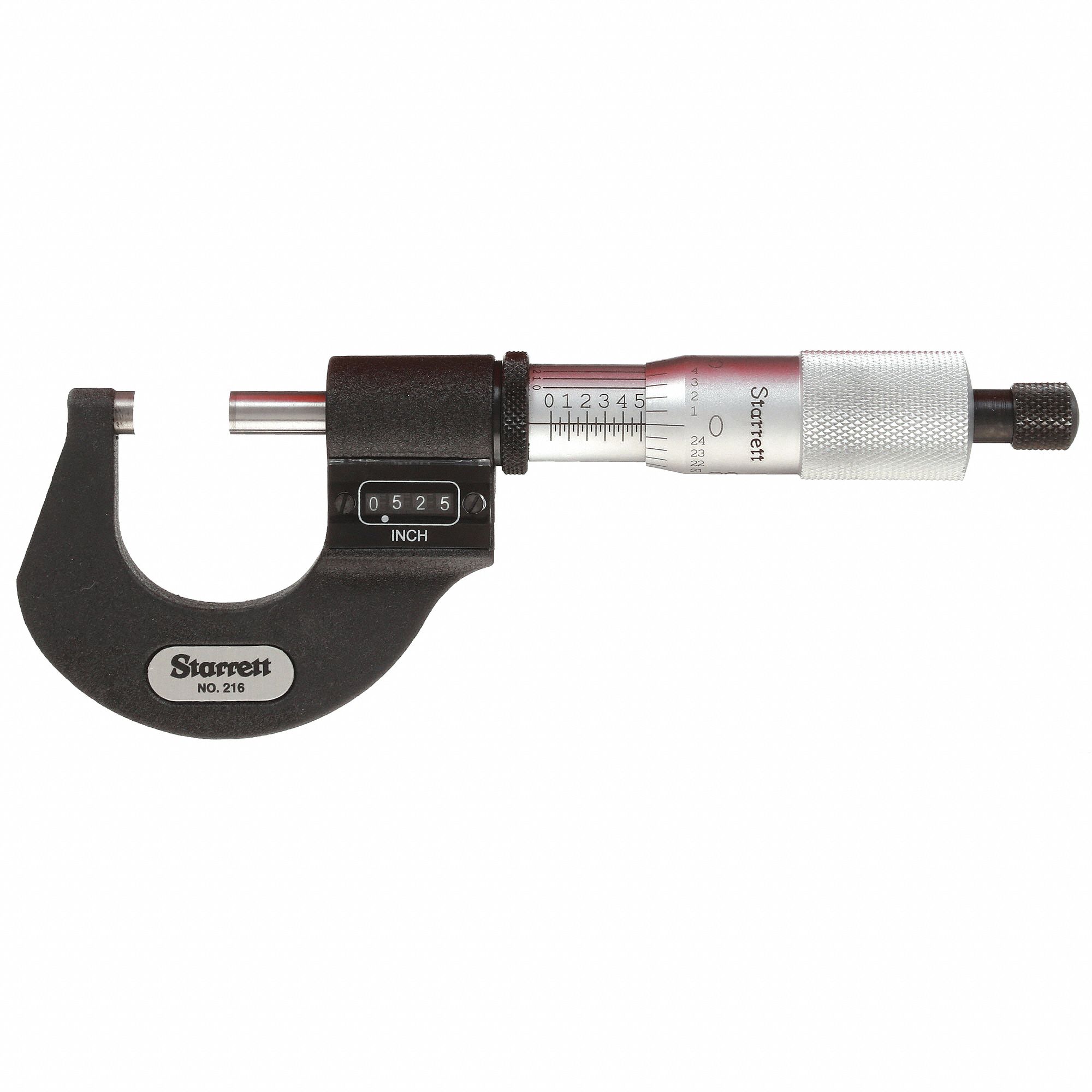 MICROMÈTRE NUMÉRIQUE EXTÉRIEUR À COMPTEUR, PO, GAMME 0 À 1 PO, PRÉCISION +/- 0,001, PLAT
