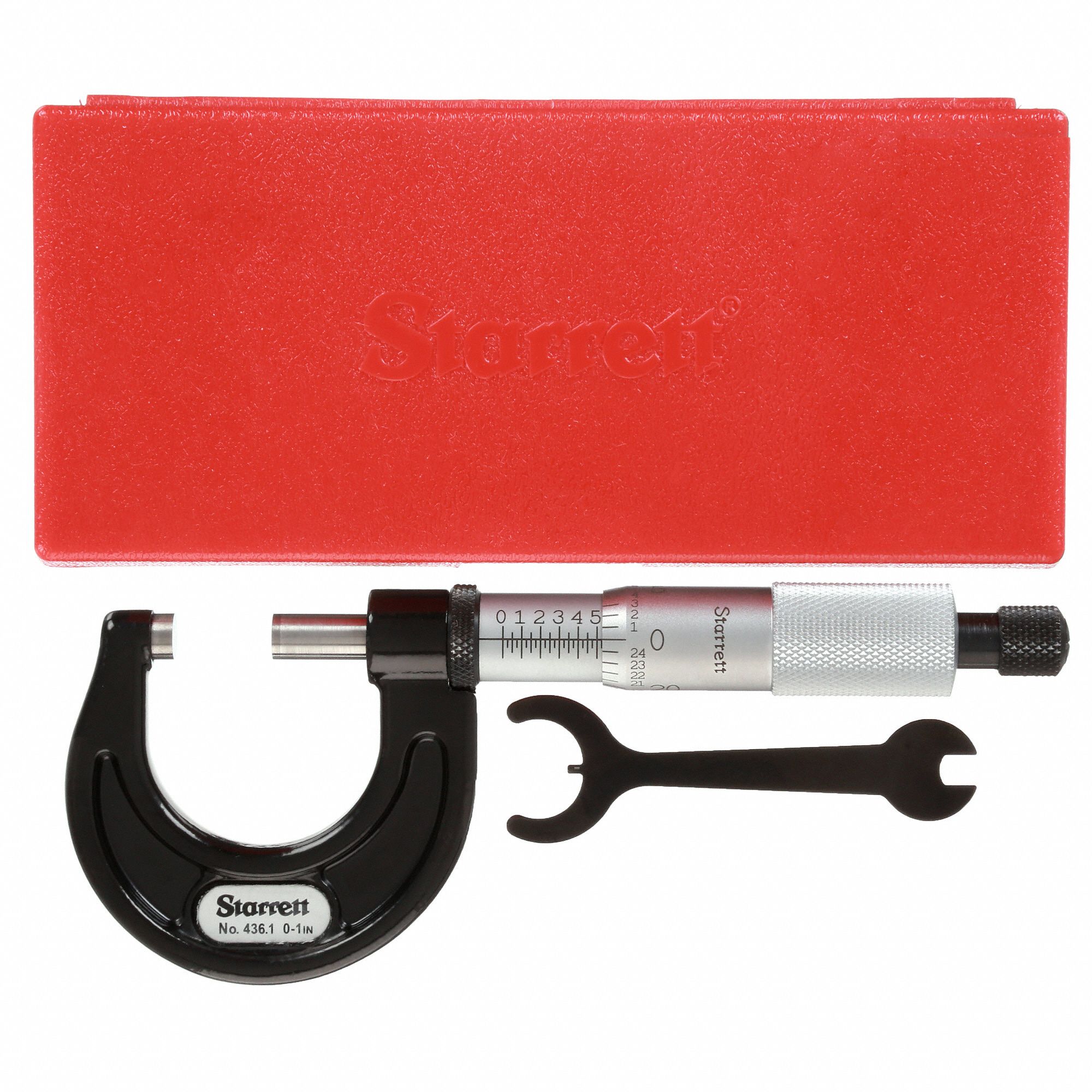 STARRETT Mechanical Outside Micrometer Inch, 0 in to 1 in Range, +/0.
