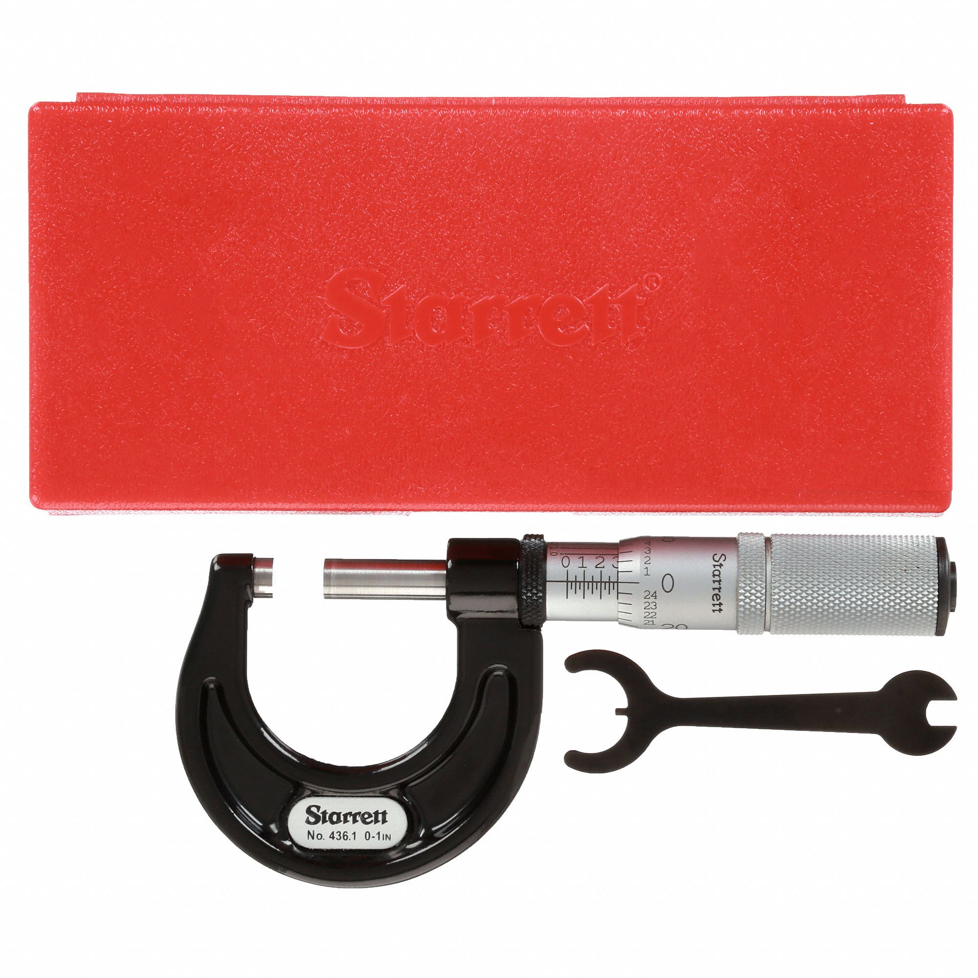 STARRETT Mechanical Outside Micrometer Inch, 0 in to 1 in Range, +/0.