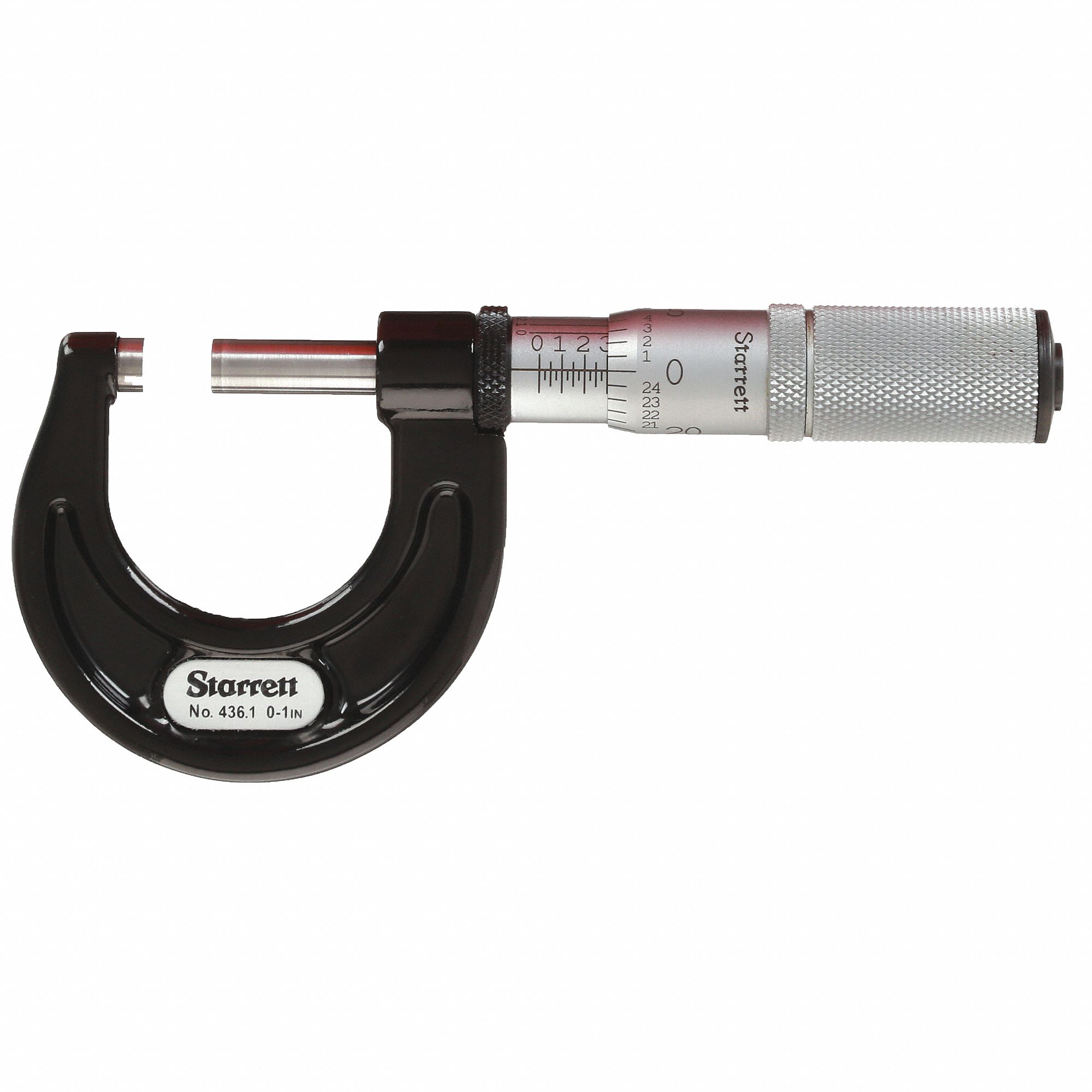 MICROMÈTRE EXTÉRIEUR MÉCANIQUE, PO, GAMME 0 À 1 PO, PRÉCISION +/- 0,001, PLAT