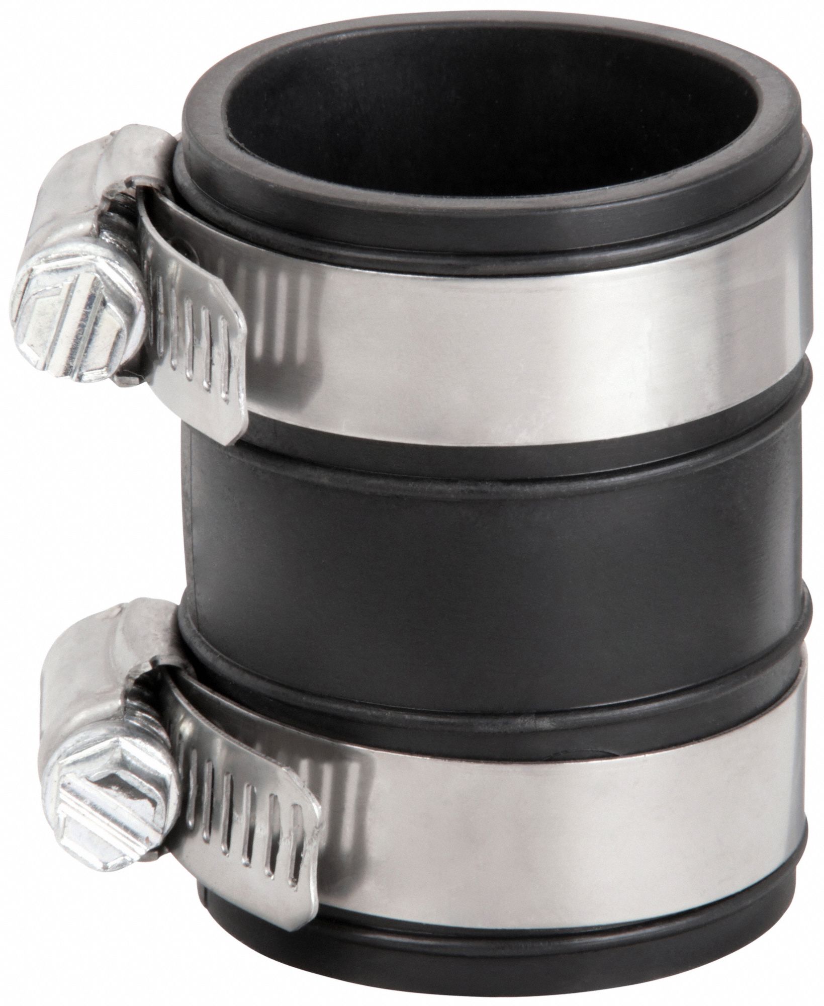 Flexible Pipe Straight: PVC, For 1 1/4 in Pipe, Iron/PVC/Steel, 2 11/32 in Overall Lg