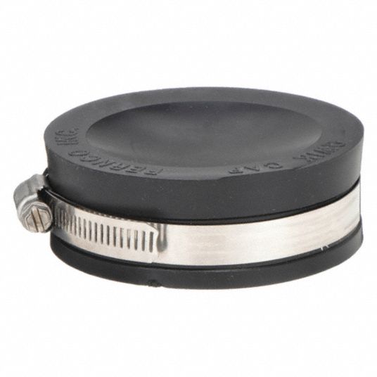 5 in. Flexible PVC Pipe Cap with Stainless Steel clamps 