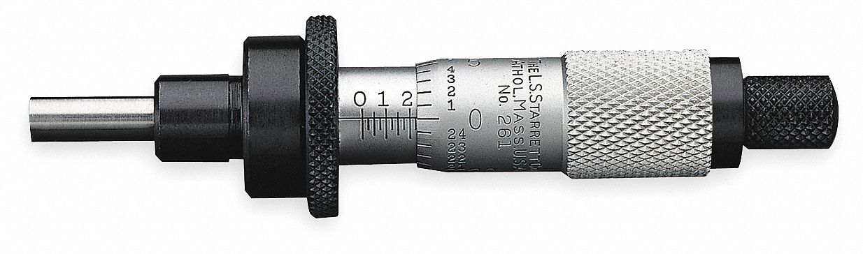 Mechanical Micrometer Head: 0 in to 1/2 in, Inch, 0.0001 in Accuracy