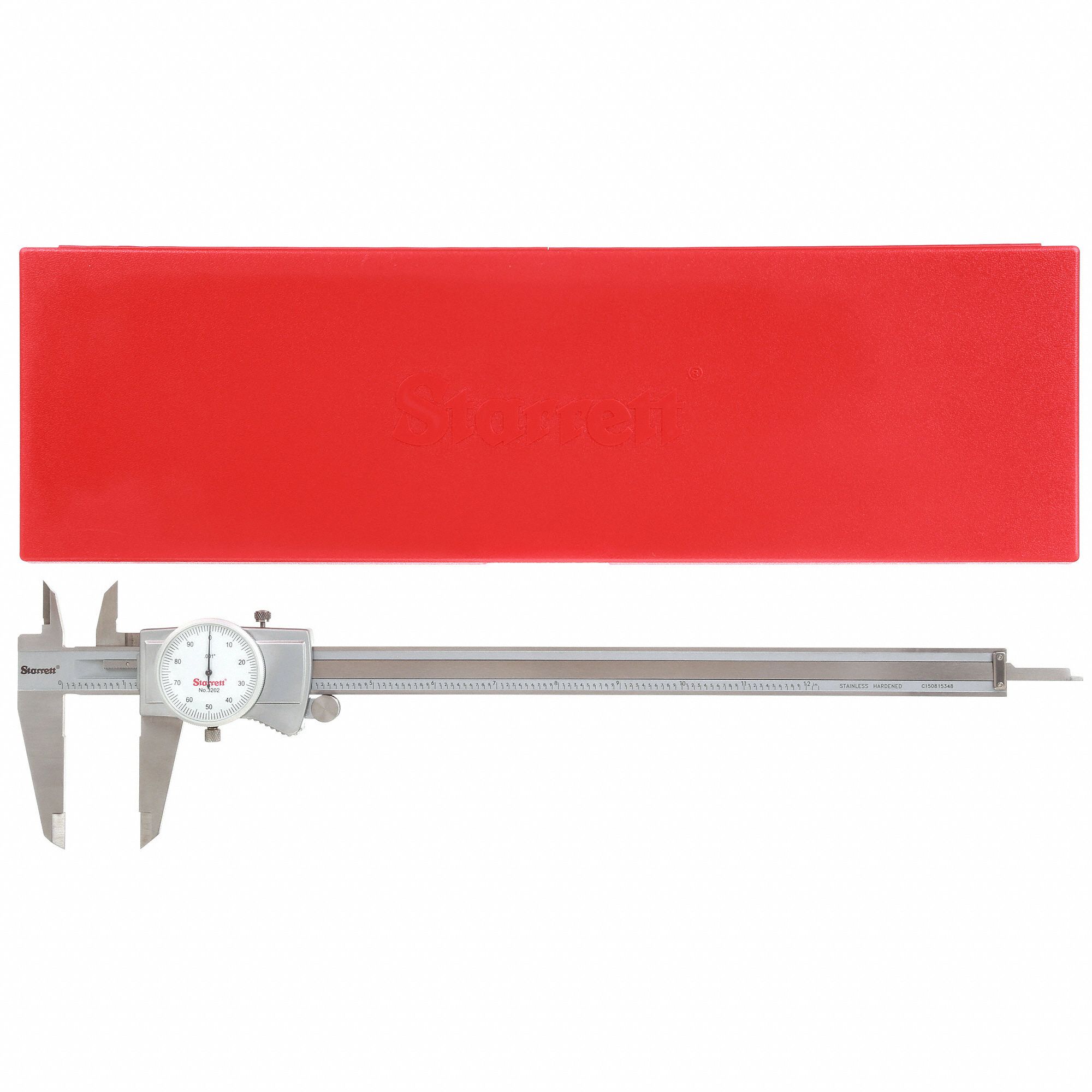 STARRETT Dial Caliper, Range 0 in to 12 in, Range per Revolution 0.1 in