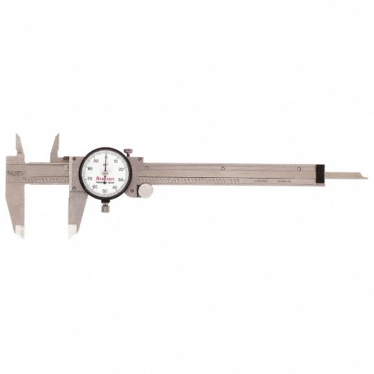 Mitutoyo - Dial Caliper: 6'' Range, 0.001'' Graduation, 0.1'' per