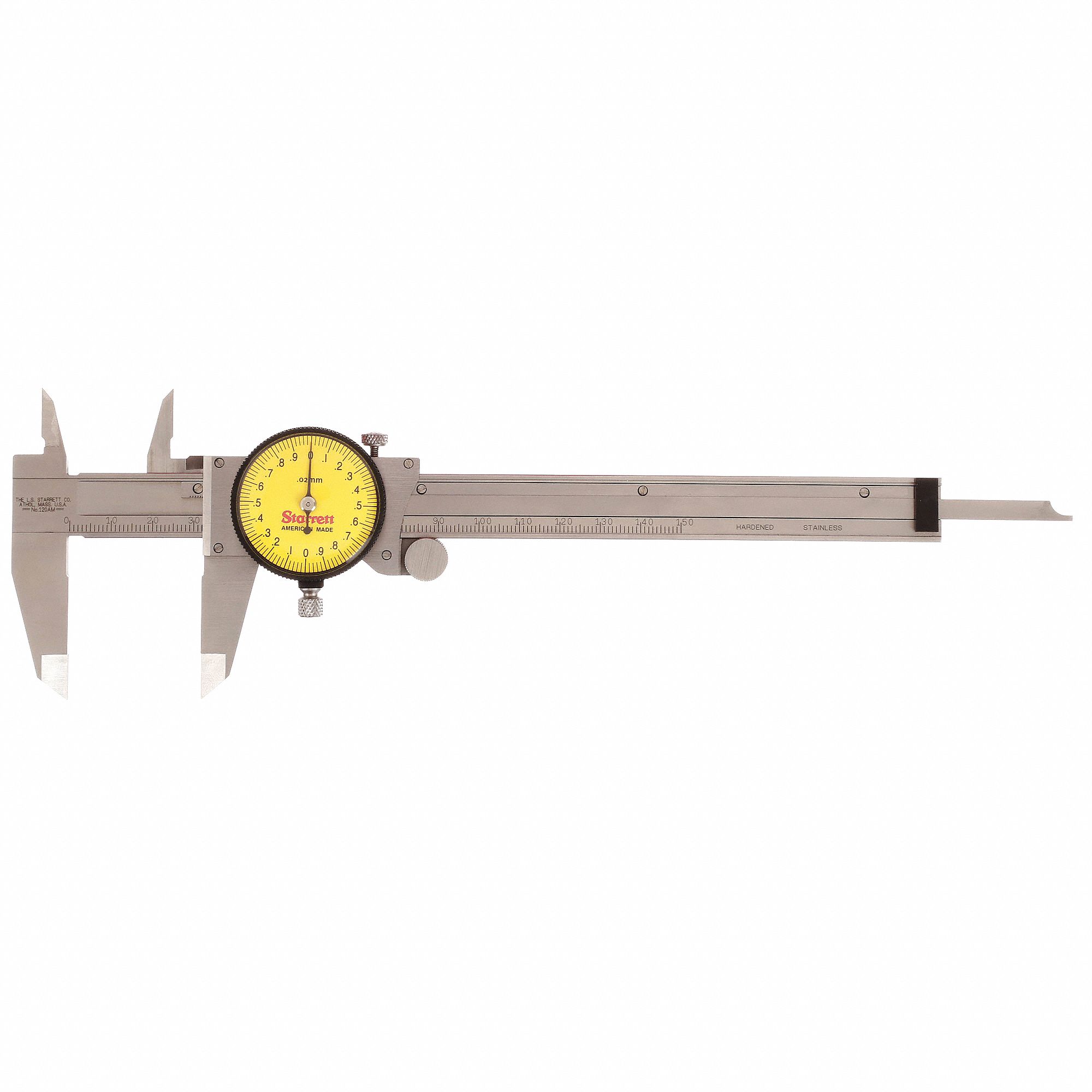 DIAL CALIPER, 0 TO 15MM RANGE, +/-0.03MM ACCURACY, 0.02MM DIAL GRADUATION, 4-WAY