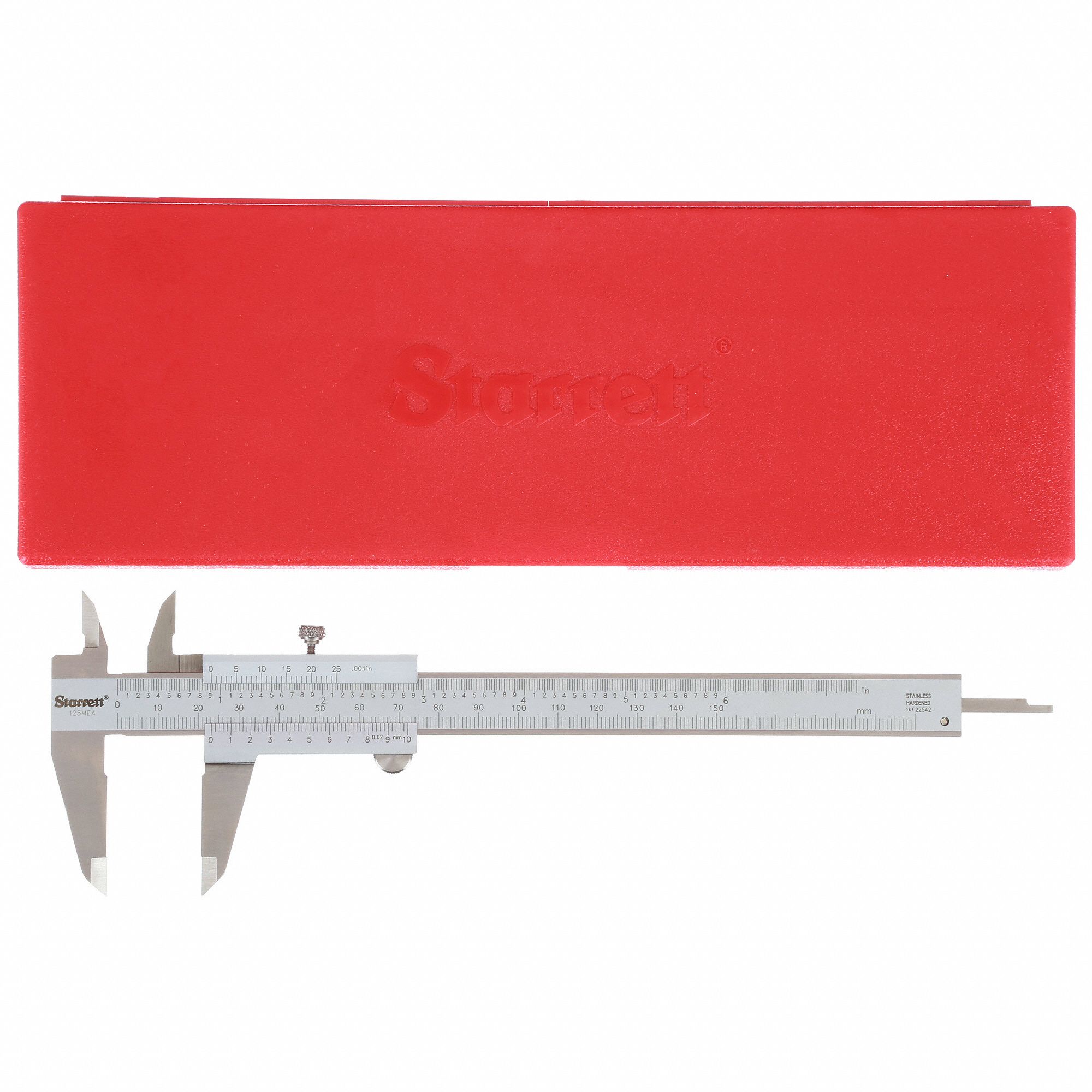 STARRETT 4Way Vernier Caliper, Range 0 in to 6 in, 0 mm to 150 mm