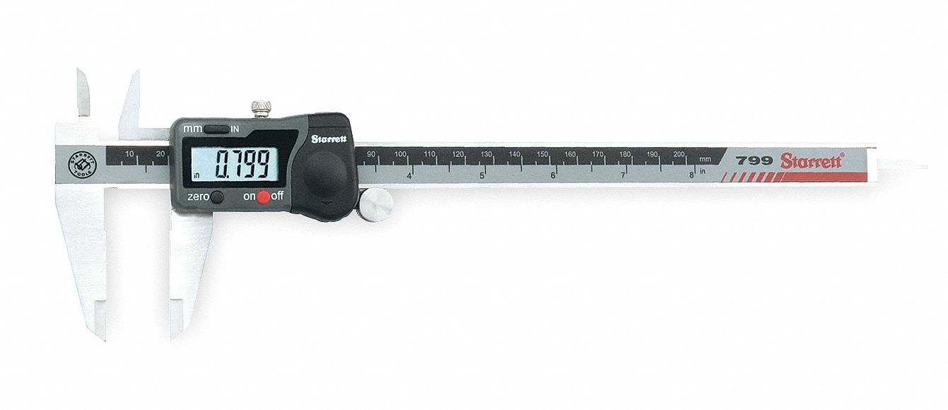 ELECTRONIC CALIPER, STAINLESS STEEL, +/-0.001 IN ACCURACY