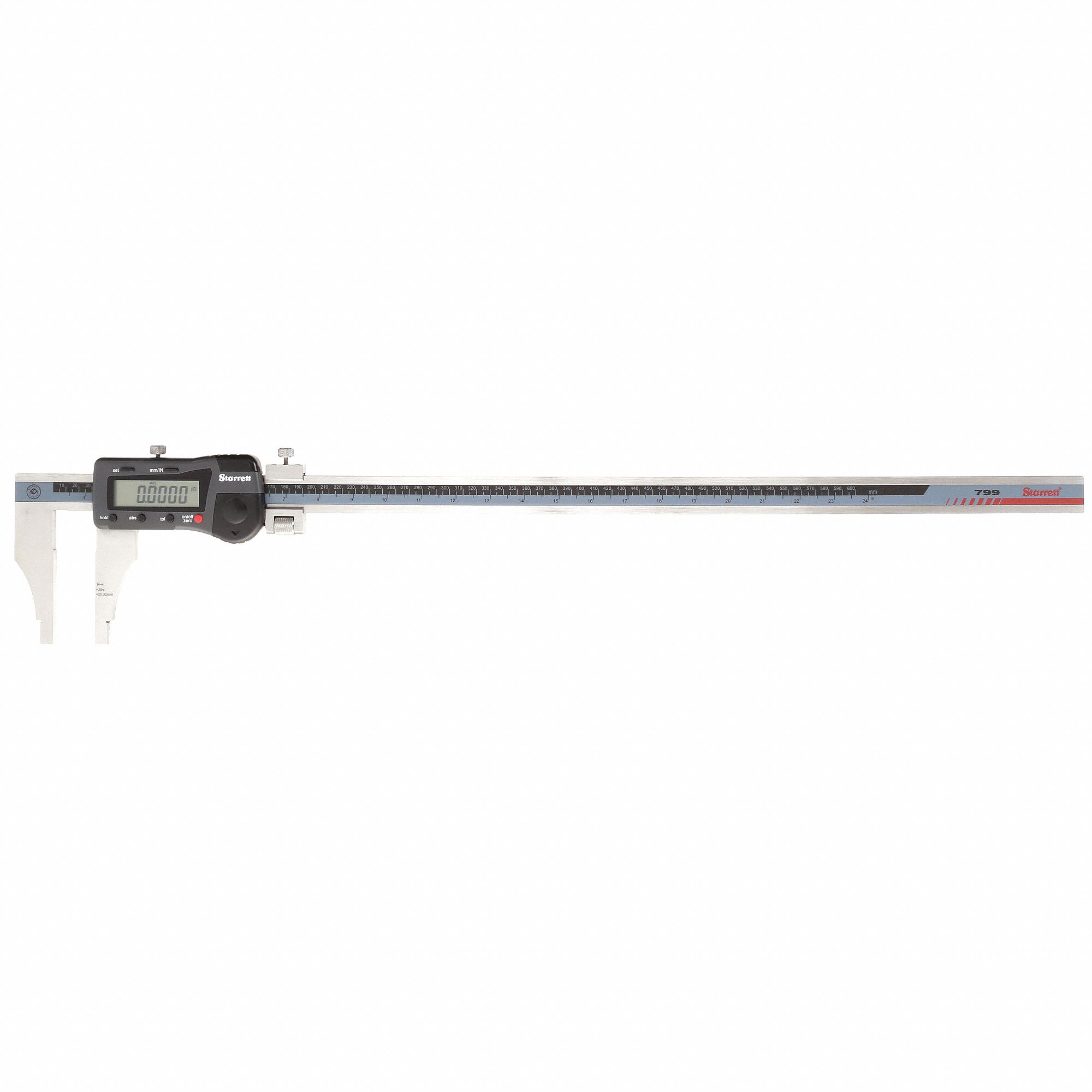 LONG RANGE DIGITAL CALIPER, 0 IN TO 24 IN/0 TO 60MM RANGE, +/-02 IN/+/-0.05MM ACCURACY