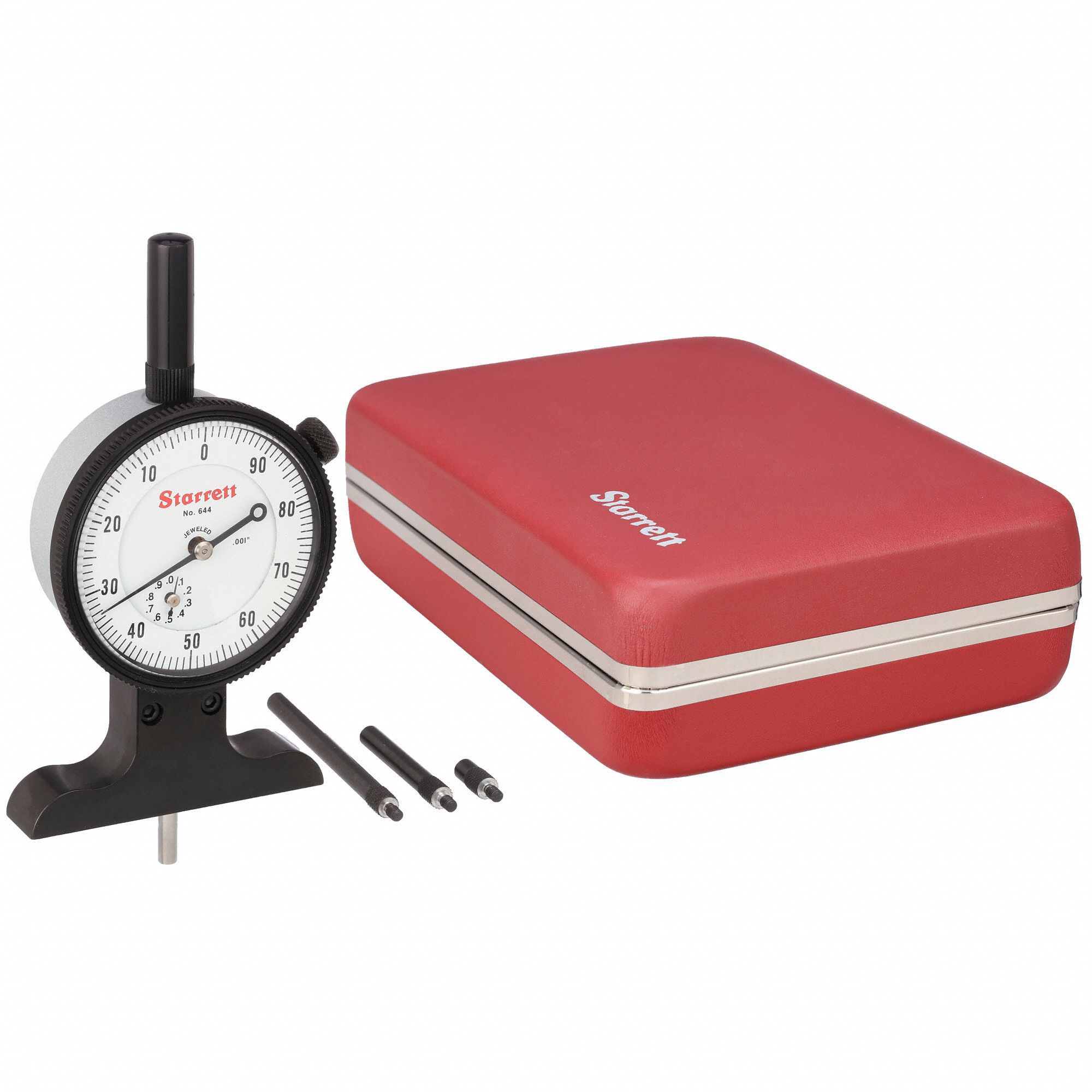 STARRETT Dial Depth Gauge, Depth Gauge Type SolidPlunger Depth Gauge