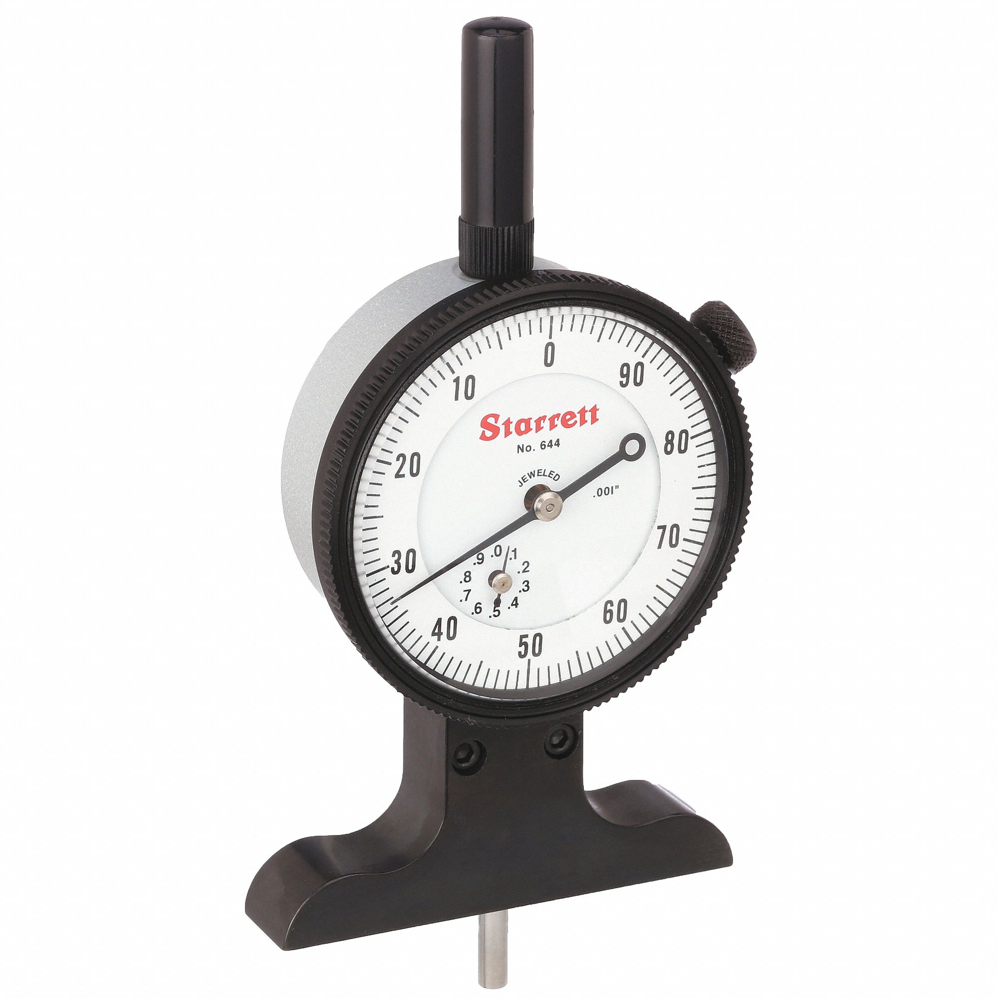 DIAL DEPTH GAUGE, 0 IN TO 3 IN RANGE, +/-01 IN ACCURACY, 01 IN GRADUATIONS, FULL BASE