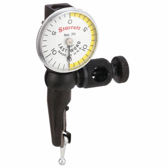 STARRETT, Swivel Head, 0 in to 0.03 in Range, Swivel-Head Dial Test ...