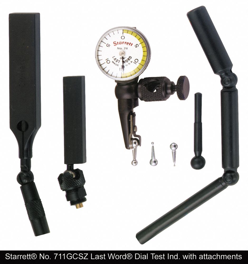 STARRETT Item SwivelHead Dial Test Indicator, Test Indicator Style