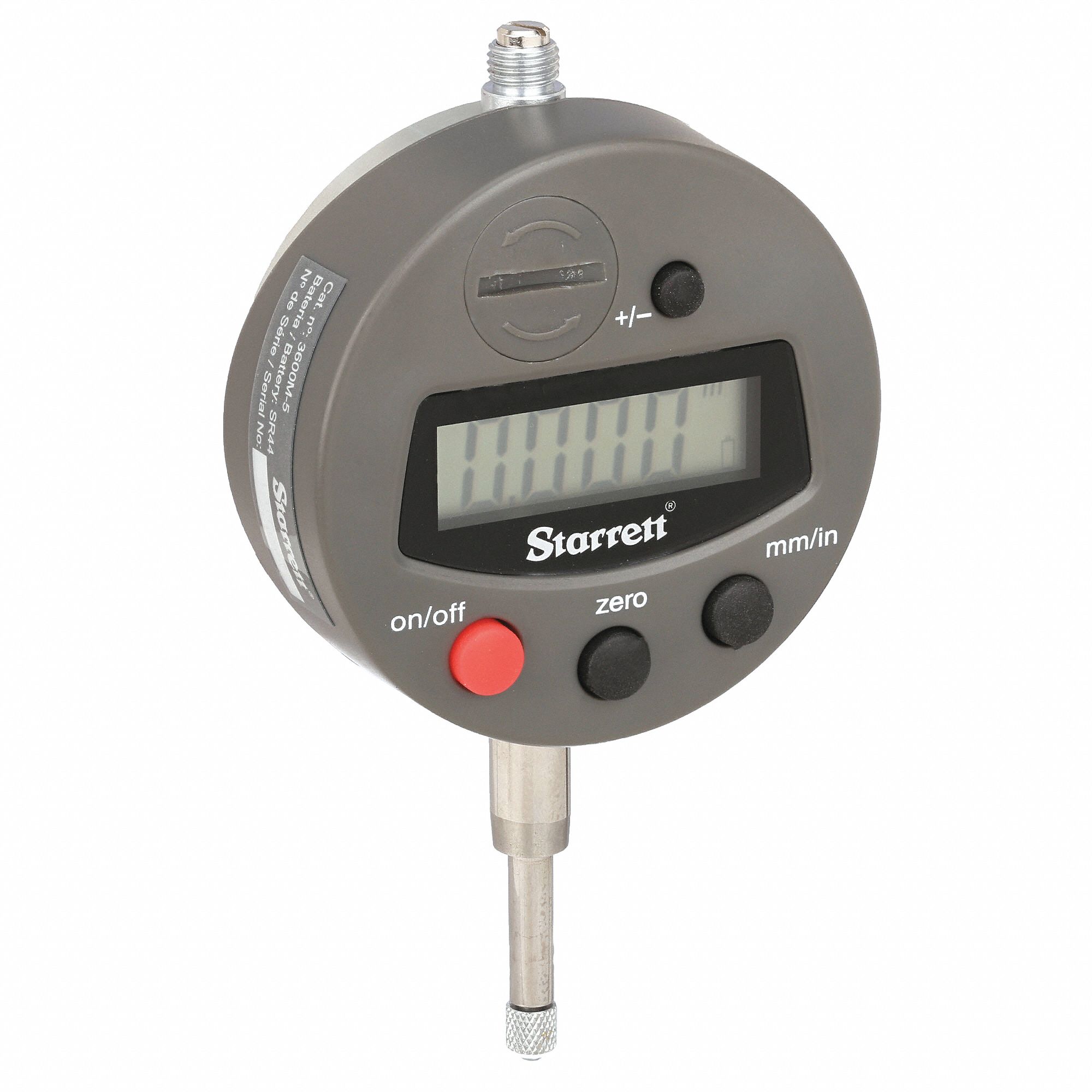 Electronic Digital Indicator, Series 3600 Series, Range 0.500 in/12.7 mm, Accuracy +/0.001 in