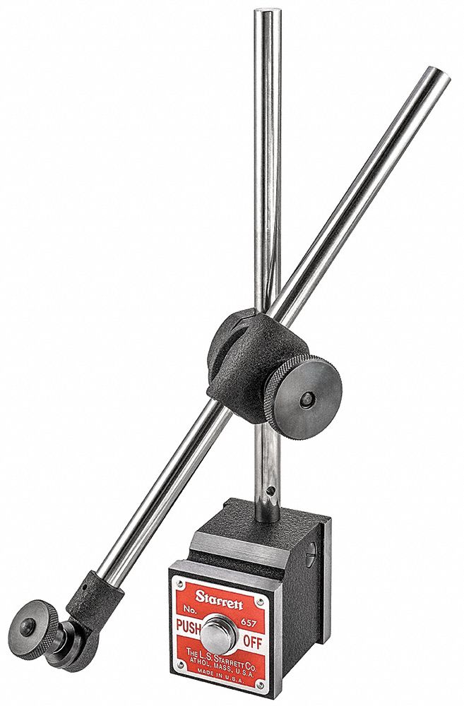 STARRETT Indicator Holder Base, Rigid Arm, 100