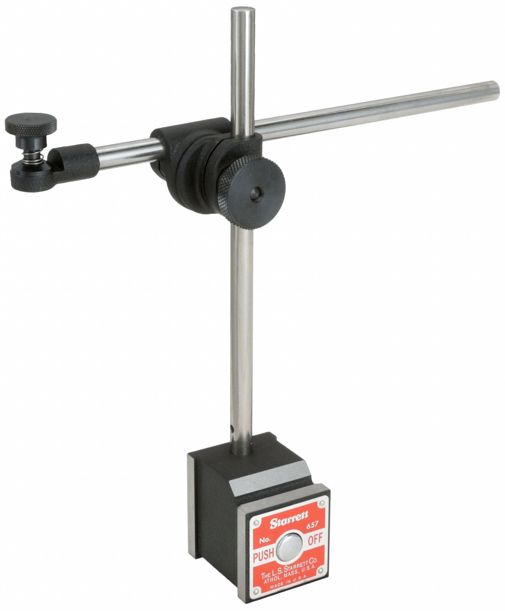 STARRETT, Base, Rigid Arm, Indicator Holder