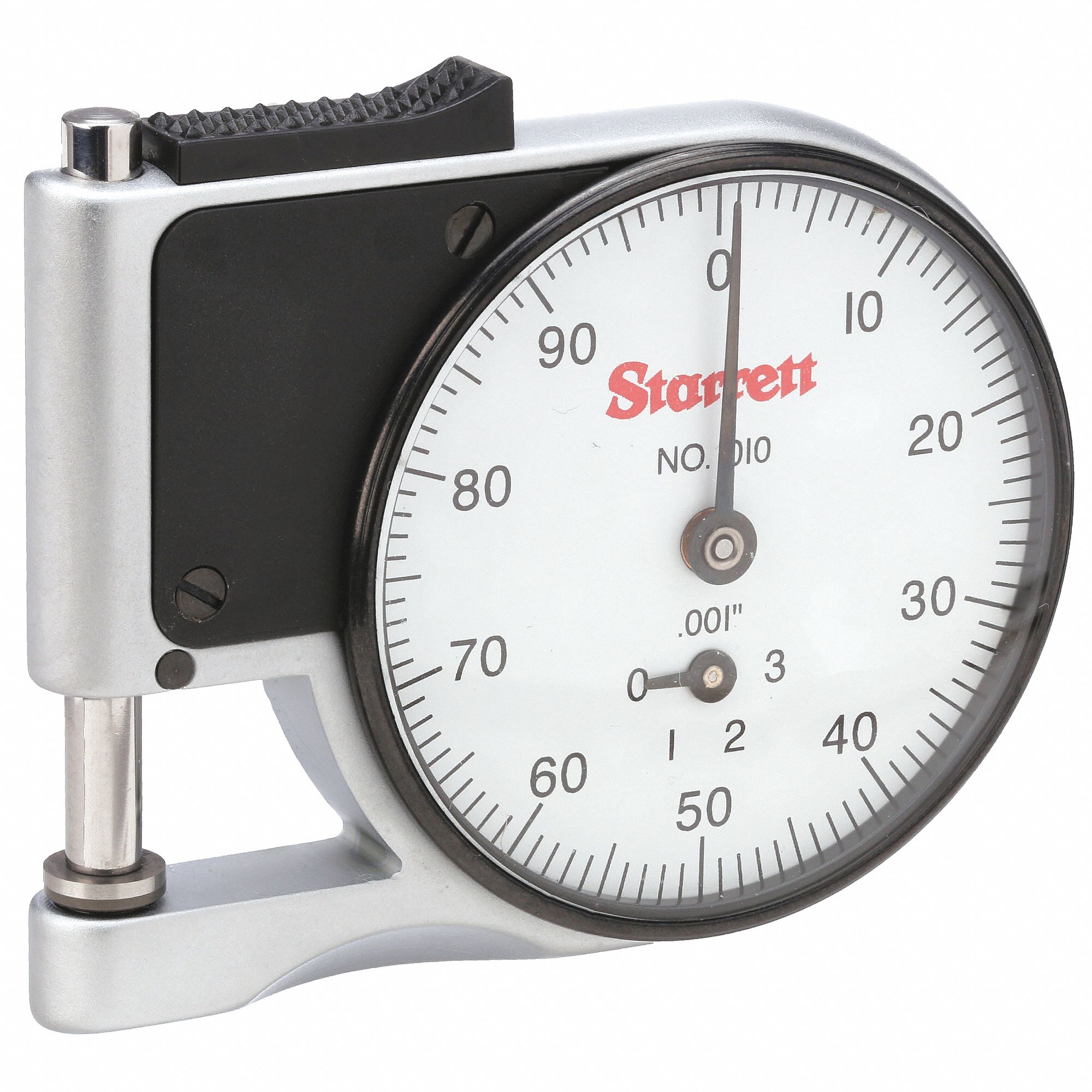 POCKET DIAL THICKNESS GAUGE, 0 IN TO 0.375 IN RANGE, 01 IN GRADUATIONS, ½ IN THROAT DP