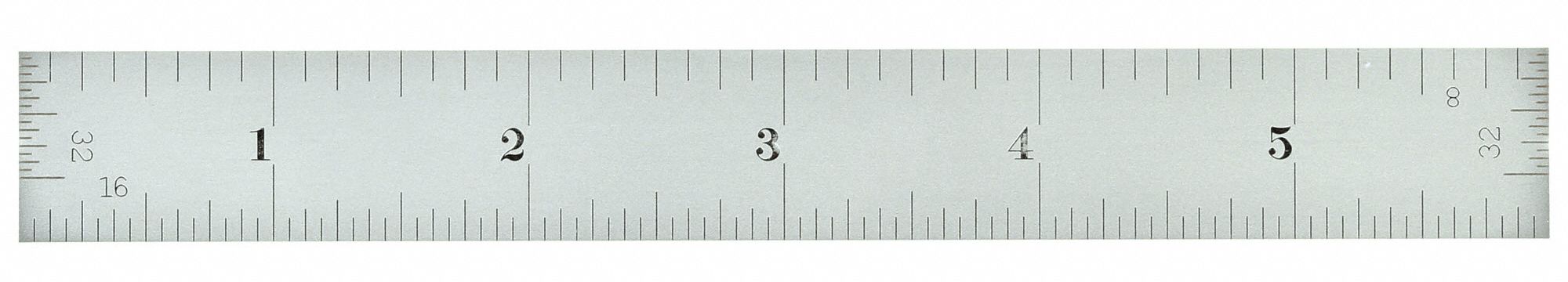 STARRETT Steel Rule, Semi-Flexible, 6 In, 4R Grad - 2ZUU7|C304SRE-6 ...