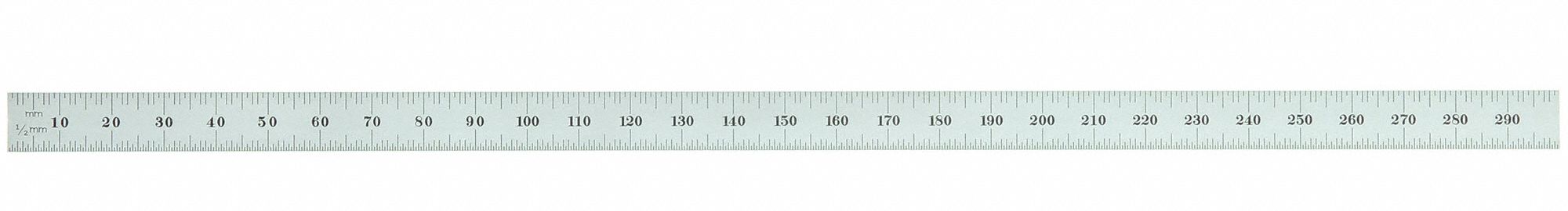 STARRETT Steel Rule, Flexible: 34, 10ths/1/2mm/50ths/mm, 11 3/4 in Lg ...