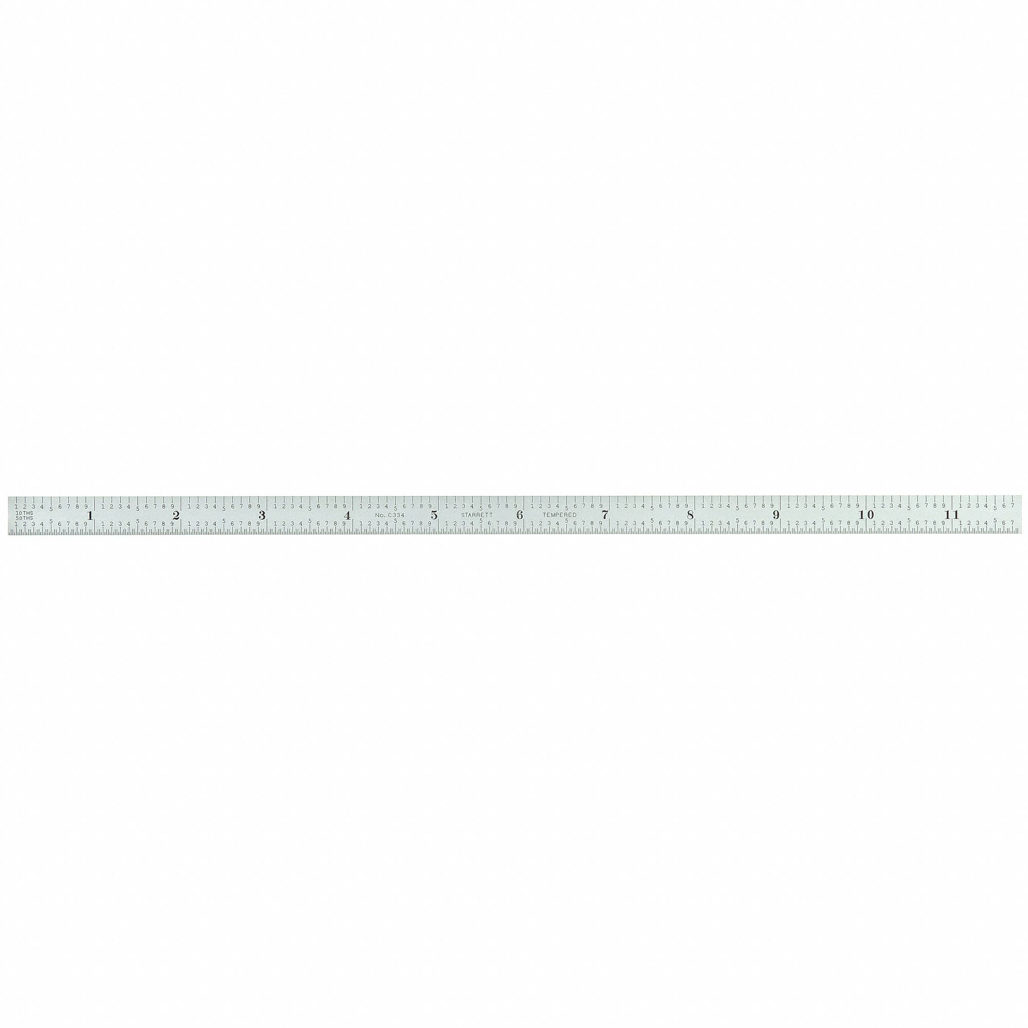 STARRETT, C334-300, 11 3/4 in / 300 mm, Steel Rule, Flexible - 2ZUX2 ...