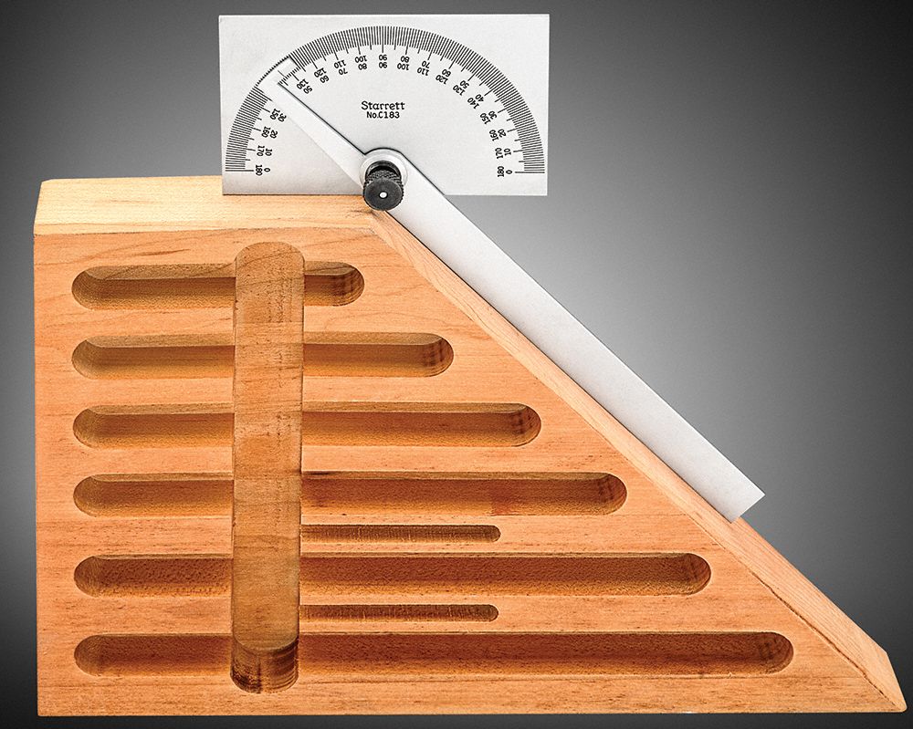 STARRETT ManualReading Protractor 0° to 180° Range, 1° Graduations, +/0.5° Accuracy, Steel