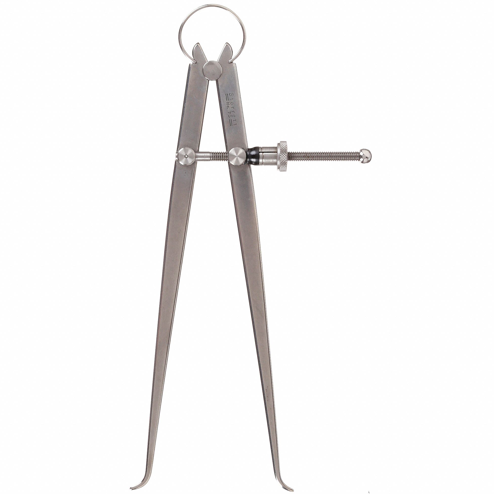 INSIDE SPRING CALIPER, 0 TO 8 IN/0 TO 20MM, SPRING, QUICK-SPRING, SOLID POINTS
