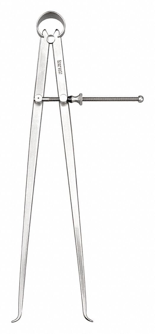 STARRETT 73A-12 Inside Spring Caliper,12 In,Solid 2ZUZ6