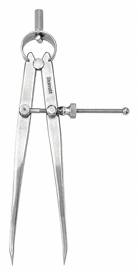 COMPAS POINTES SÈCHES RESSORT, 0 À 6 PO/0 À 150 MM, RESSORT, POINTS SOLIDES, ACIER, PATTE PLATE