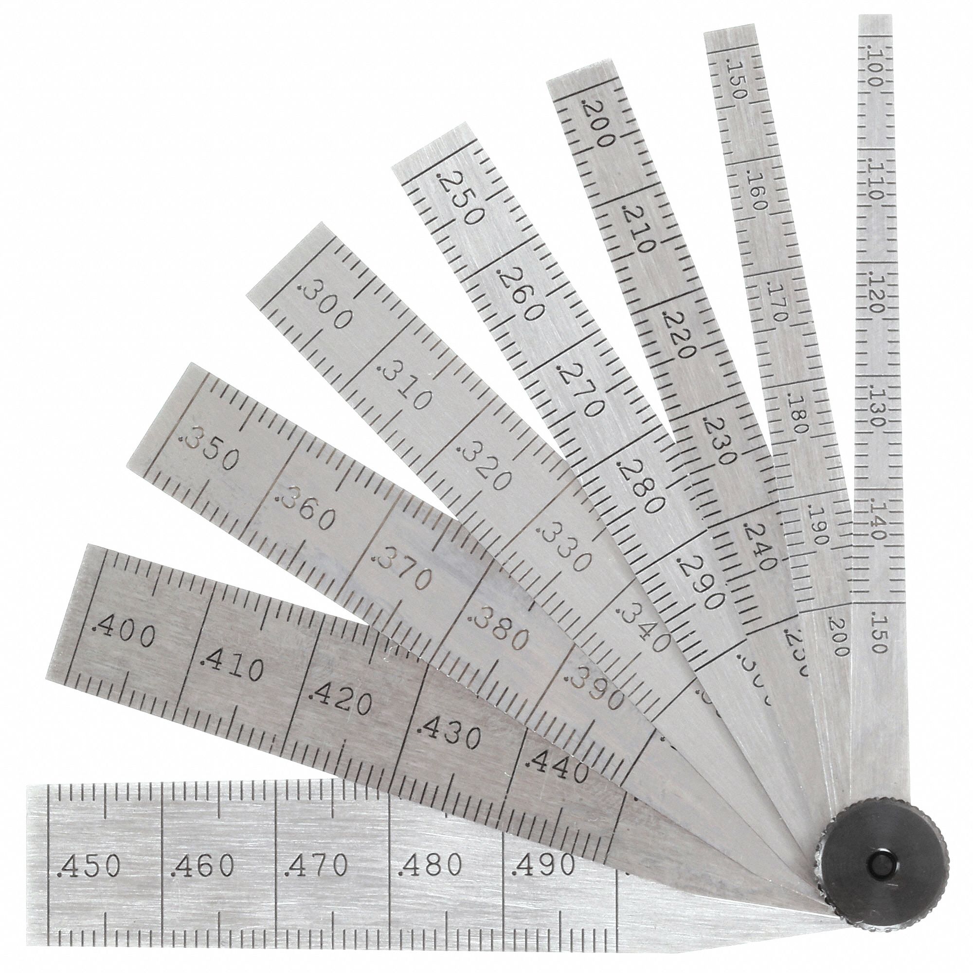 Wedge gauge 0,5 - 7 mm range (taper slot gauge wedge-shaped) steel