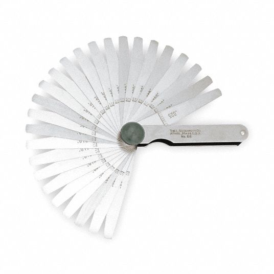 STARRETT Tapered Feeler Gauge Set, Thickness Range 0.0015 in to 0.025