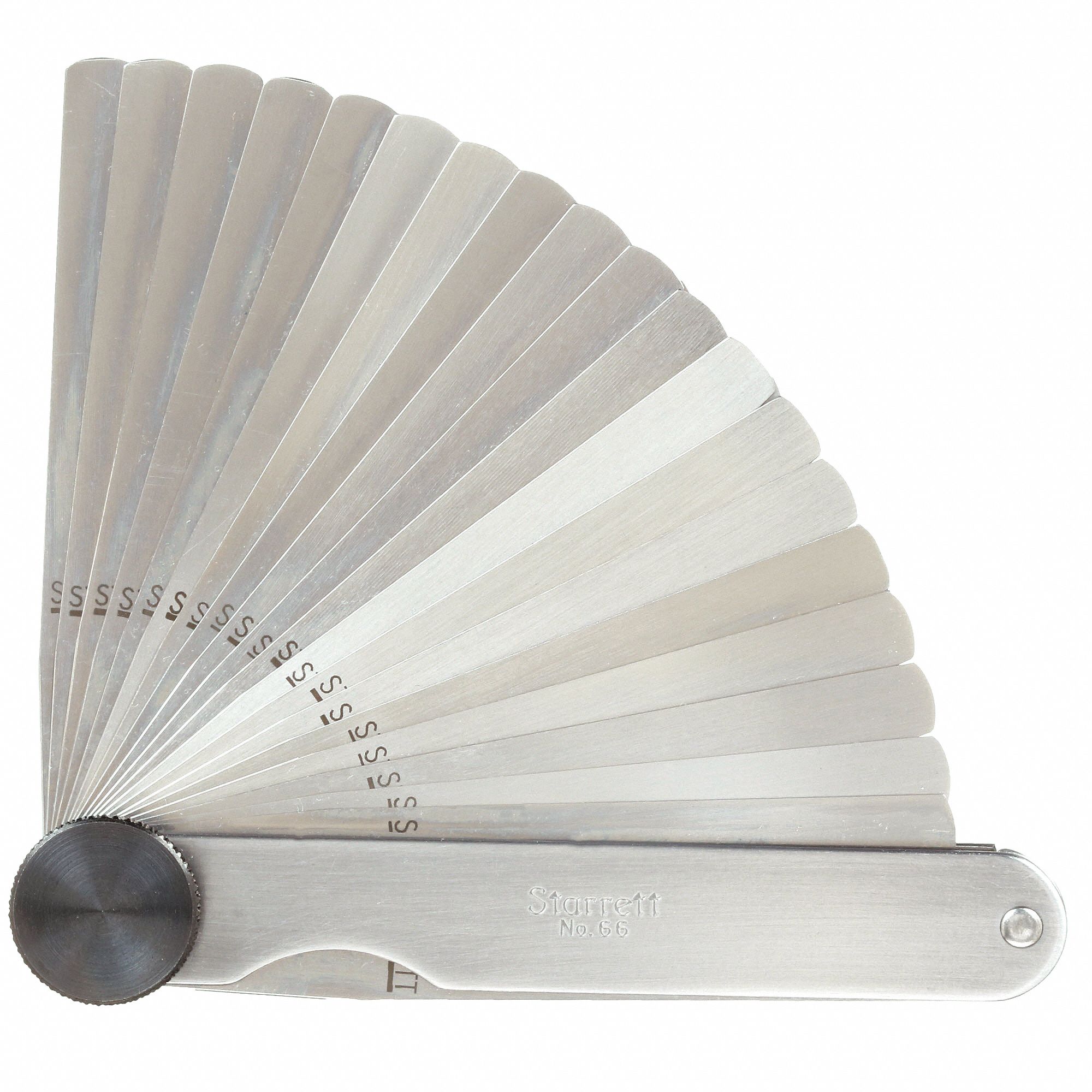 TAPERED FEELER GAUGE SET, INCH, 26 FEELER BLADES, 015 IN TO 0.025 IN THICK RANGE