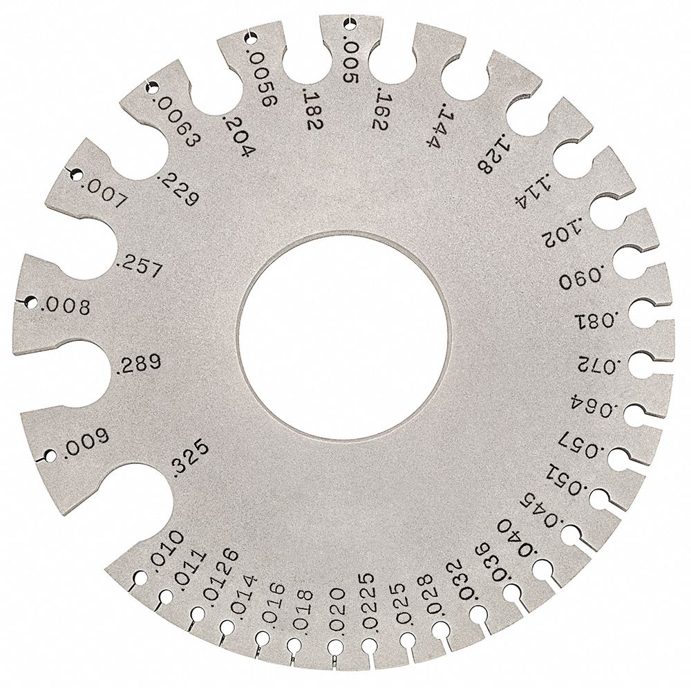 STARRETT Wire Thickness Gauge, Gauge Standard AWG, Range Gauge 36 to