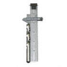DRILL POINT GAUGE, 6 IN RULER L, 1/32 IN GRADUATIONS, ADJ & REMOVABLE, 59 °  BEVEL ANGLE