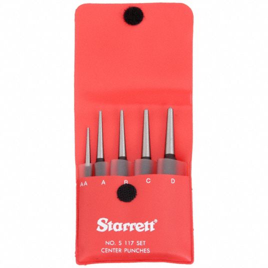 L.S. Starrett 5-Piece Center Punch Set