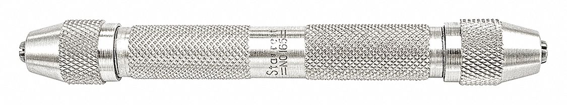 Pin Vise: Pin Vise, 3.2 mm Max Size - mm, 0 in Min Size - Inch, Knurled Grip, Round