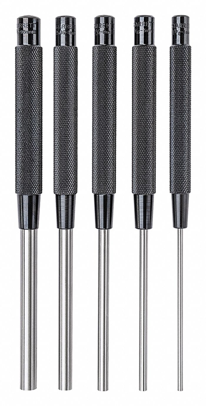3-1/2 Pin Length Starrett SB248Z Extended Length Brass Drive Pin Punch 4-Piece Set 3/16-3/8 Pin Diameters 8 Overall Length in Fabric Pouch 