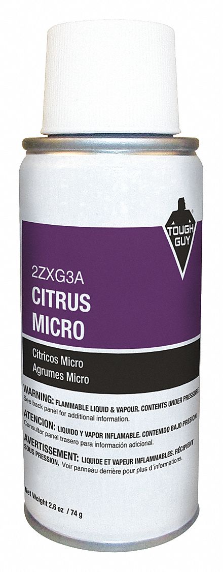 Air Freshener Refill: Tough Guy®, 2.6 oz Container Size, 30 day Refill Life, 2ZXG1, Citrus