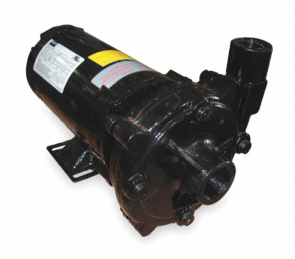 Centrifugal Pump: 1/2 hp, 208-230/460V AC, 70 ft Max Head, 1 1/4 in , 1 in  Intake and Disch