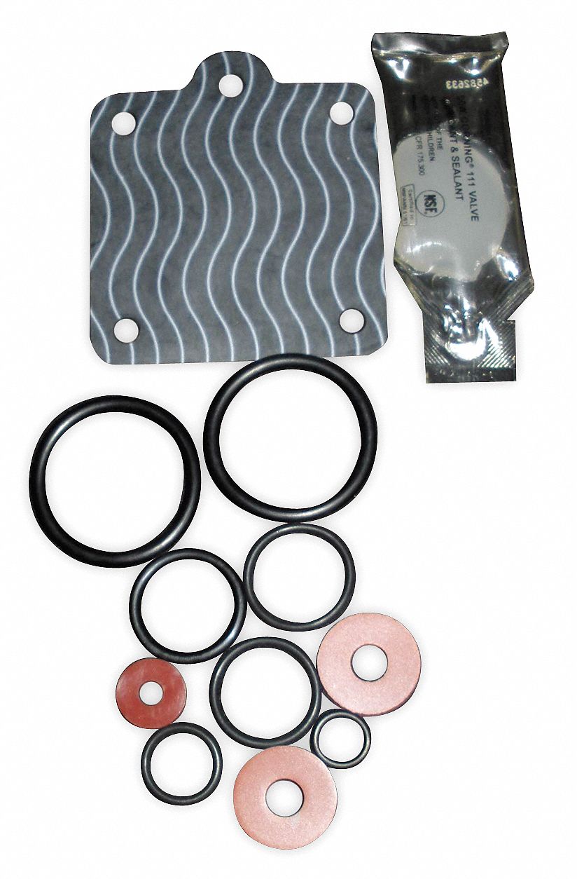 Backflow Preventer Repair Kit: Complete Rubber Repair Kit, 2ZXX9, 40204T2/40205T2, Repair Kit