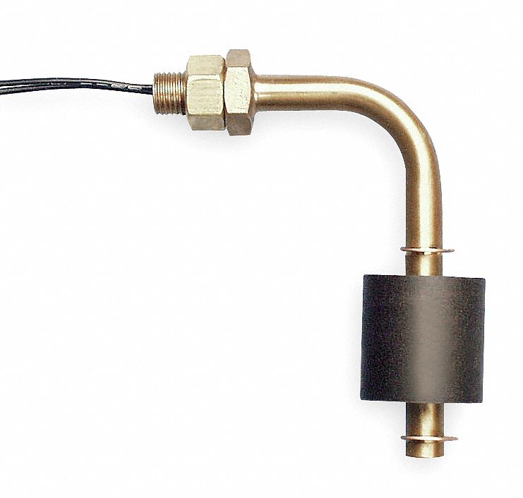 ALTERNATOR CLOSED LIQUID LEVEL SWITCH, SELECTABLE, SPST, BRASS