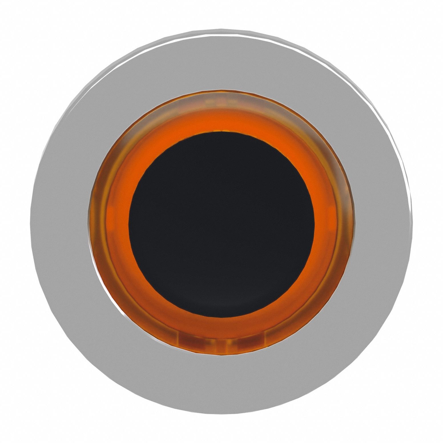 Flush Push Button: Orange, 30 mm Mounting Size, Metallic, Momentary