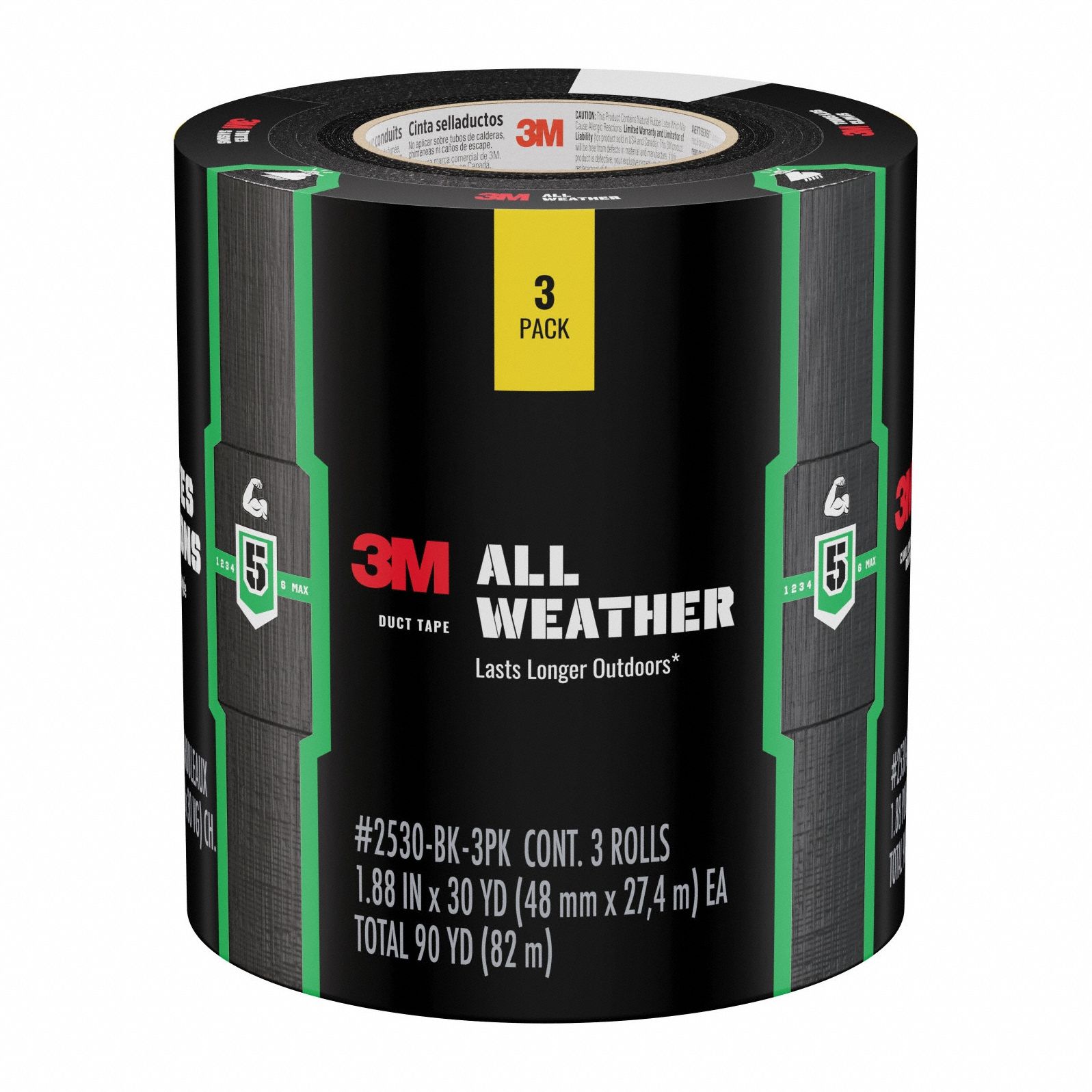 DuctTape Gray 30ydL 1-7/8inW PK3