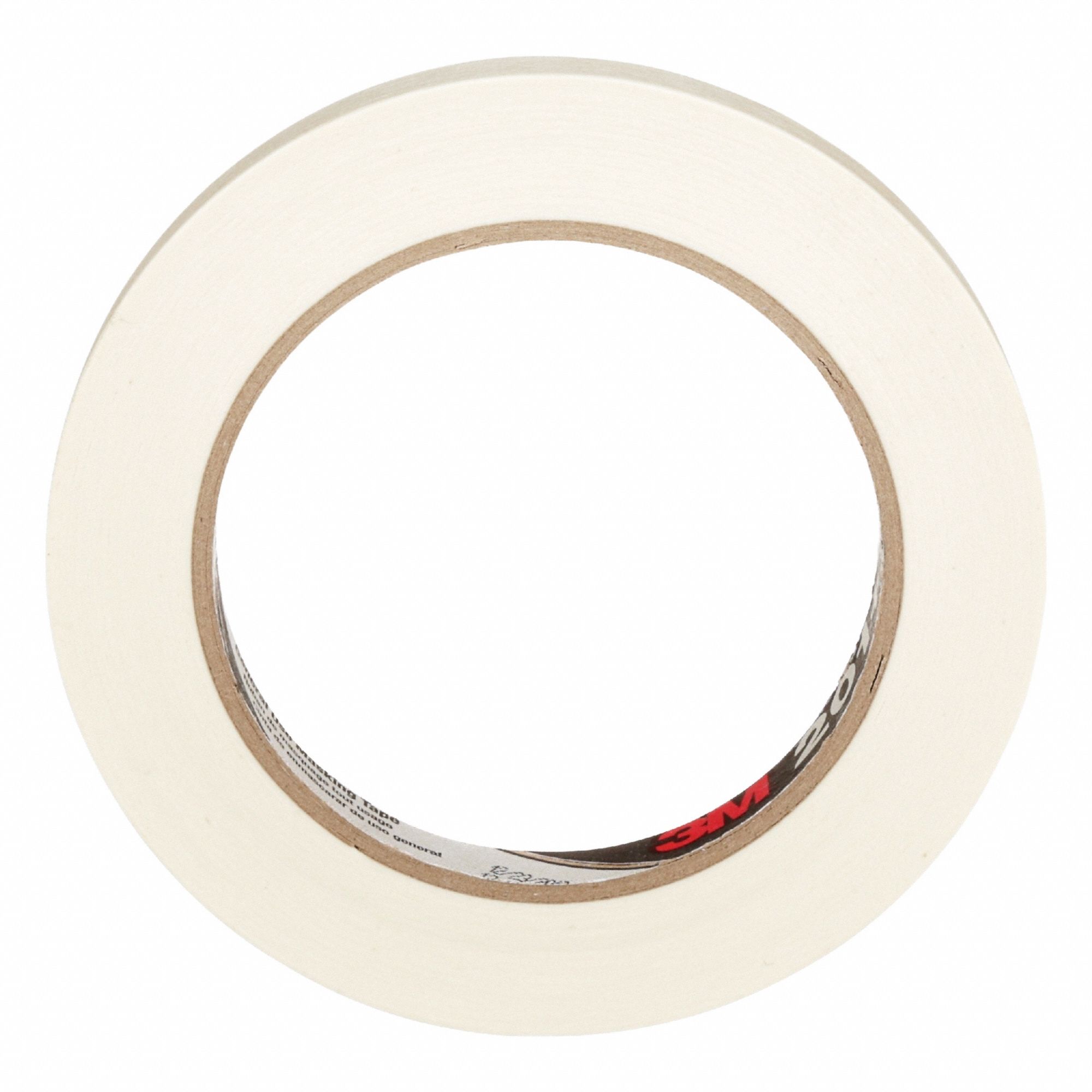 Masking Tape: 201+, Tan, 1/2 in Roll Wd, 60 yd Overall Roll Lg, 4.4 mil Thick, Rubber