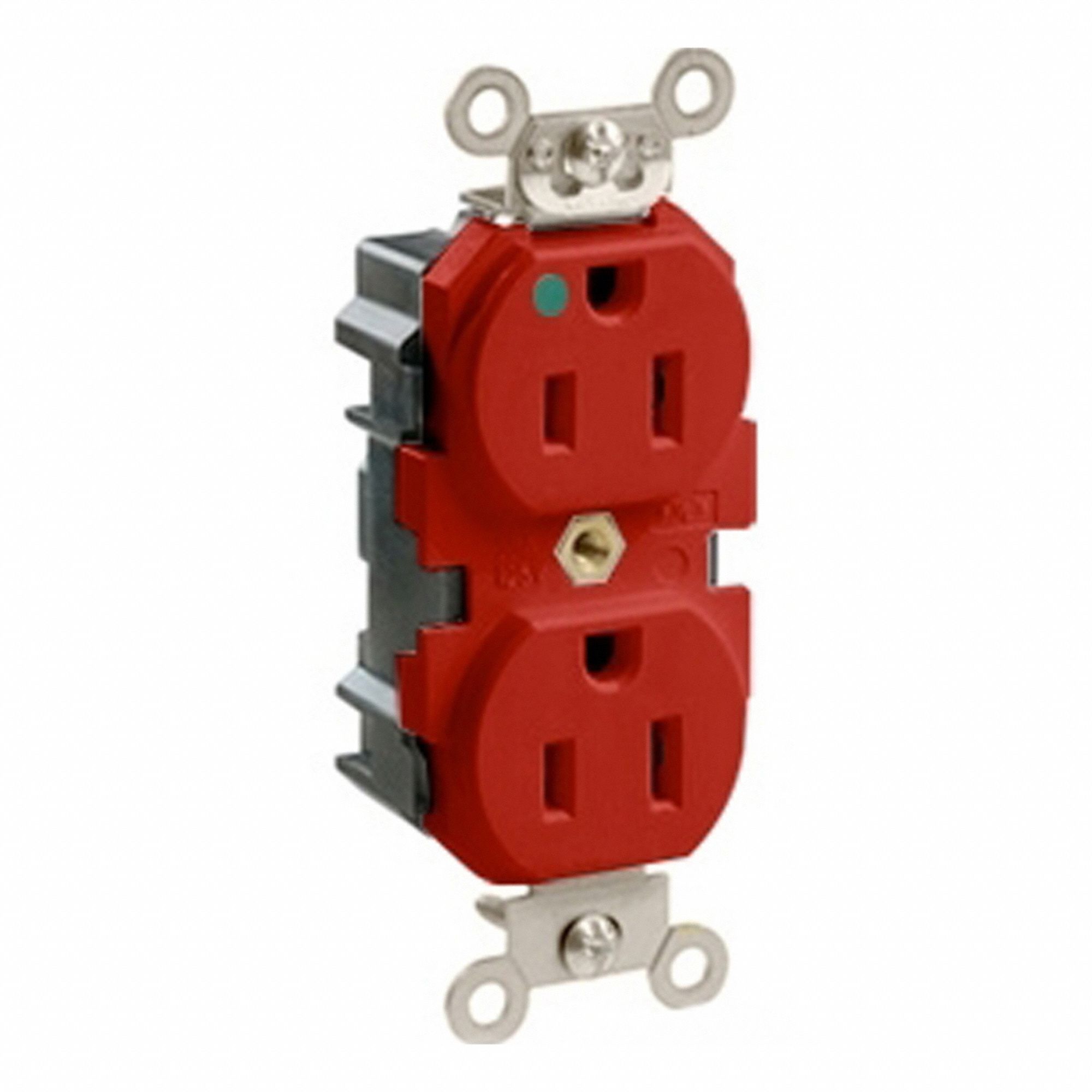 Lev-Lok Dup 15A 125V HG/TR Red