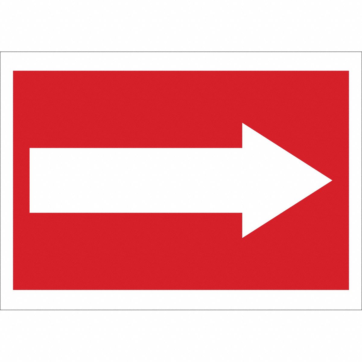 B401 7X10 WHT/RED Right Arrow