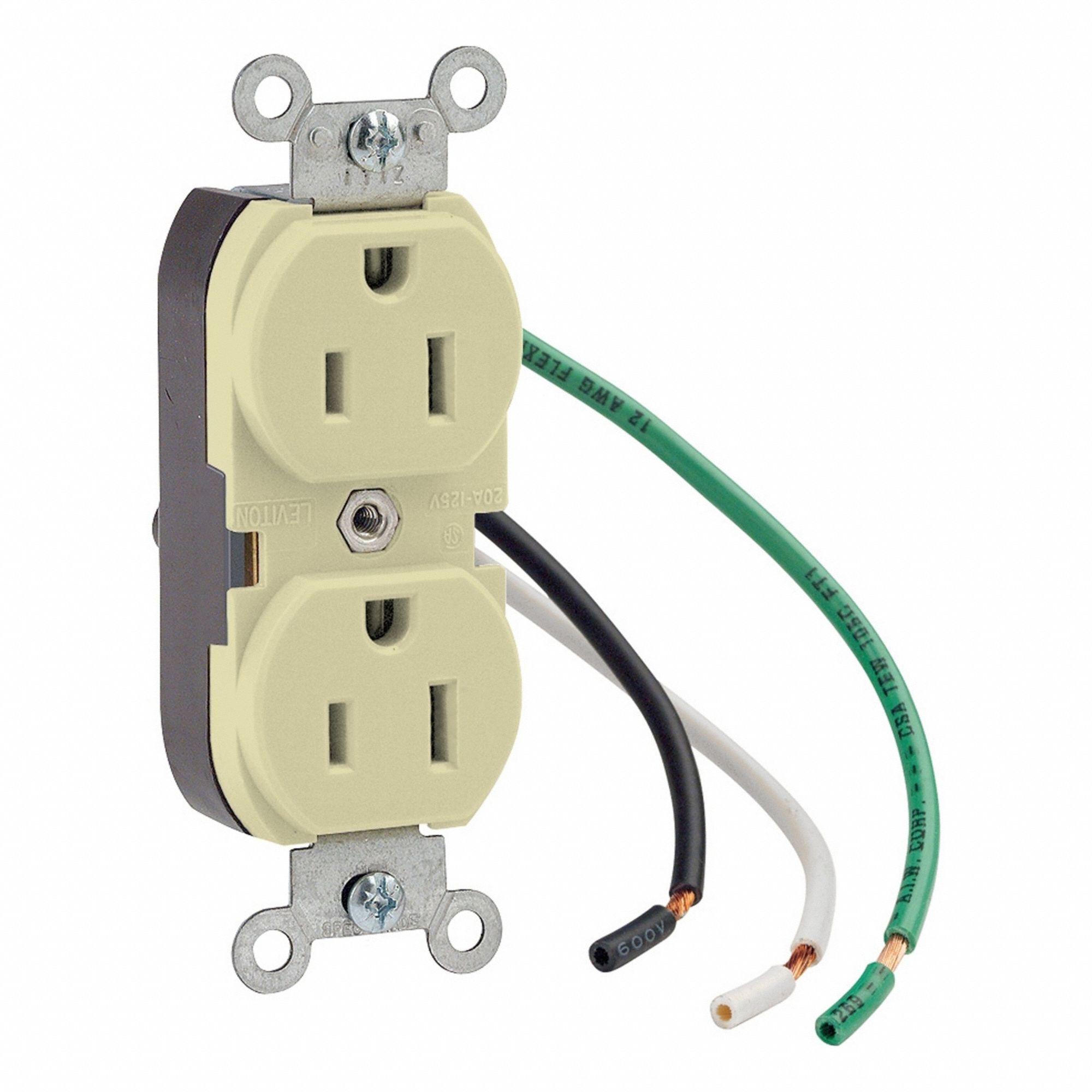 Leaded Dup 15A 125V Self-Gr Ivr