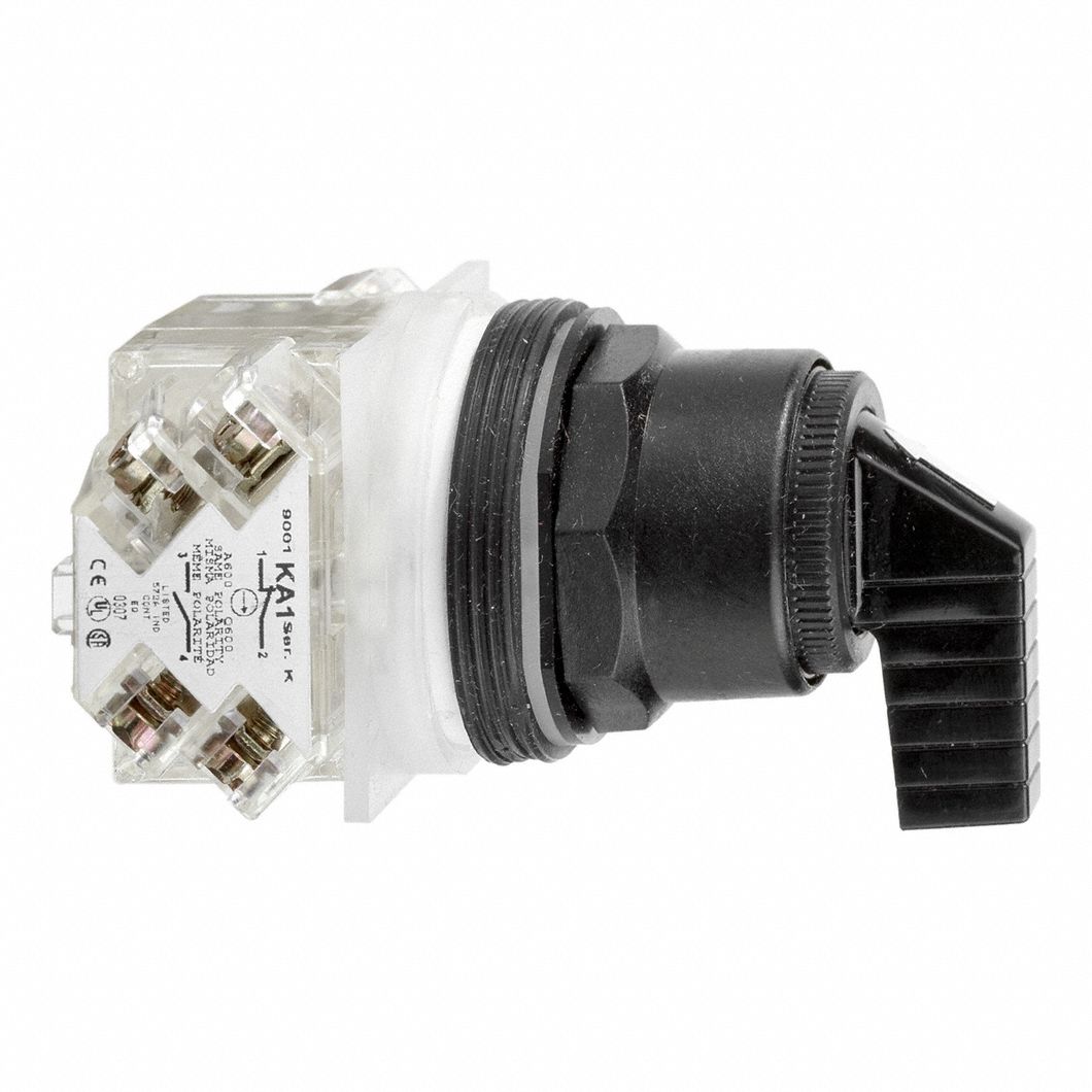 Long-Handled Selector Switch: 30 mm Panel Mount Size, 3 Positions, C Cam